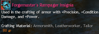 MMOJUGG Guild Wars 2 US Forgemaster's Rampager Insignia Details View of Item Function and Use